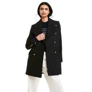 Nili Lotan For Target Coat XXS Double Breasted Black Wool Blend Pea Coat NWT